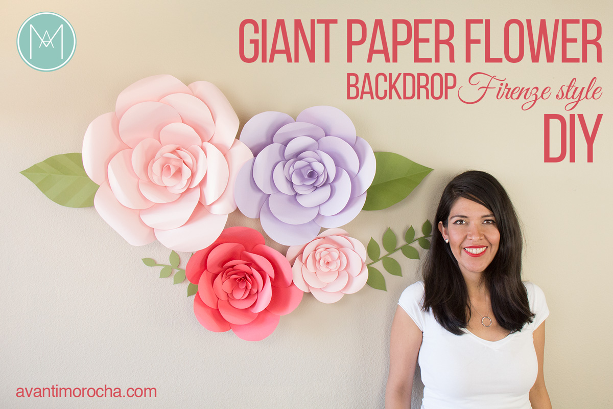 Diy Giant Paper Flower Backdrop Firenze Style Avanti Morocha
