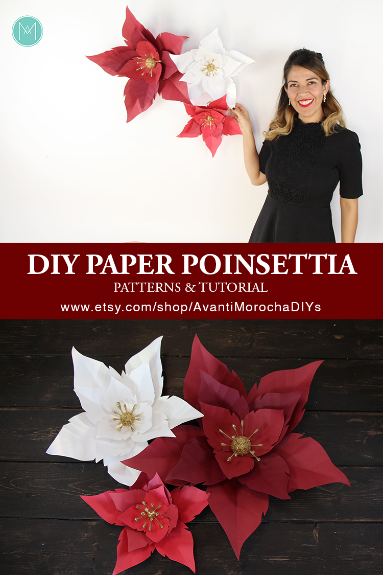 DIY Paper Poinsettia – Nochebuena – Avanti Morocha